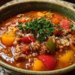 Hearty Crockpot Stuffed Pepper
