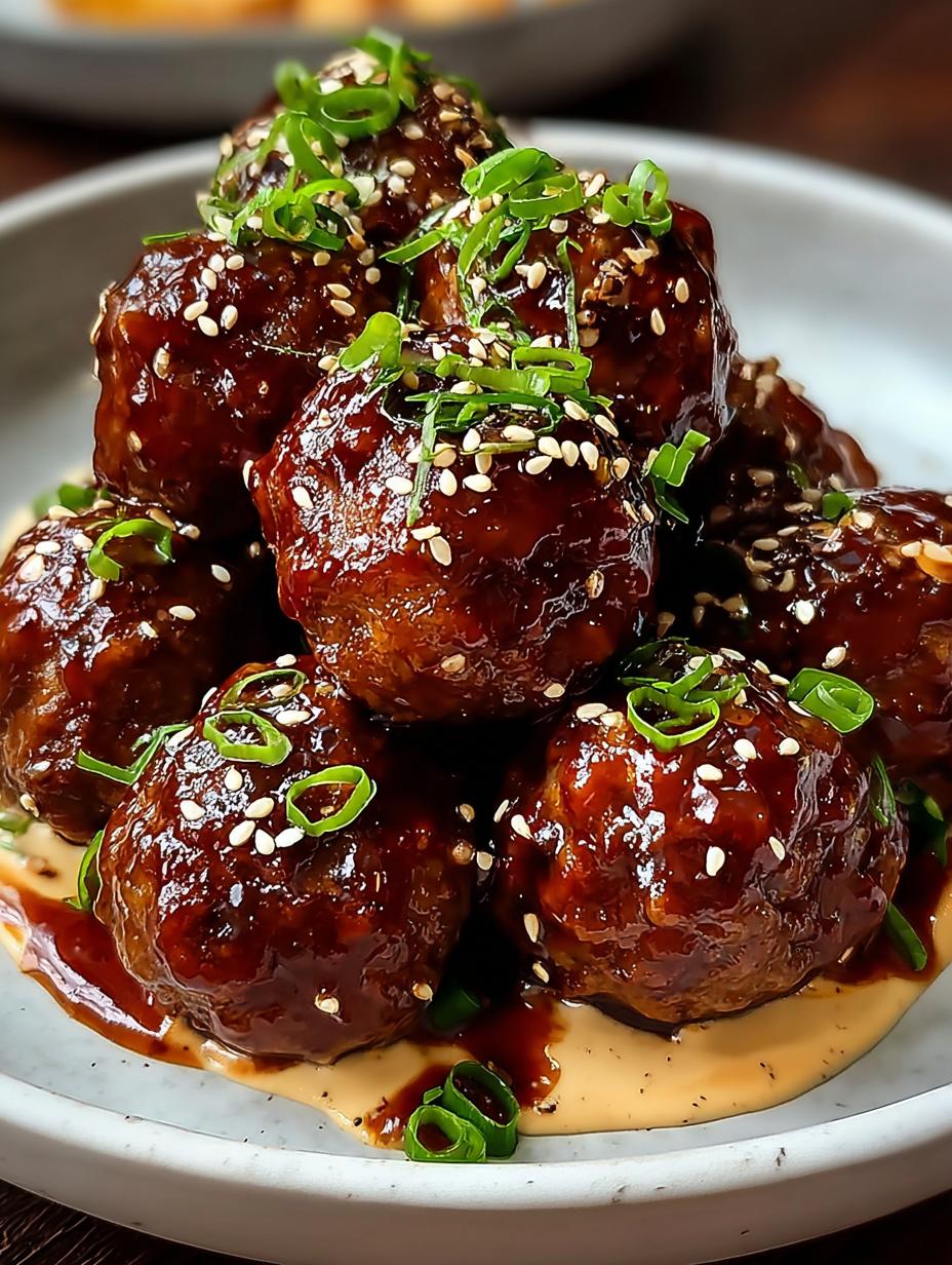 Korean Bbq Beef Meatballs