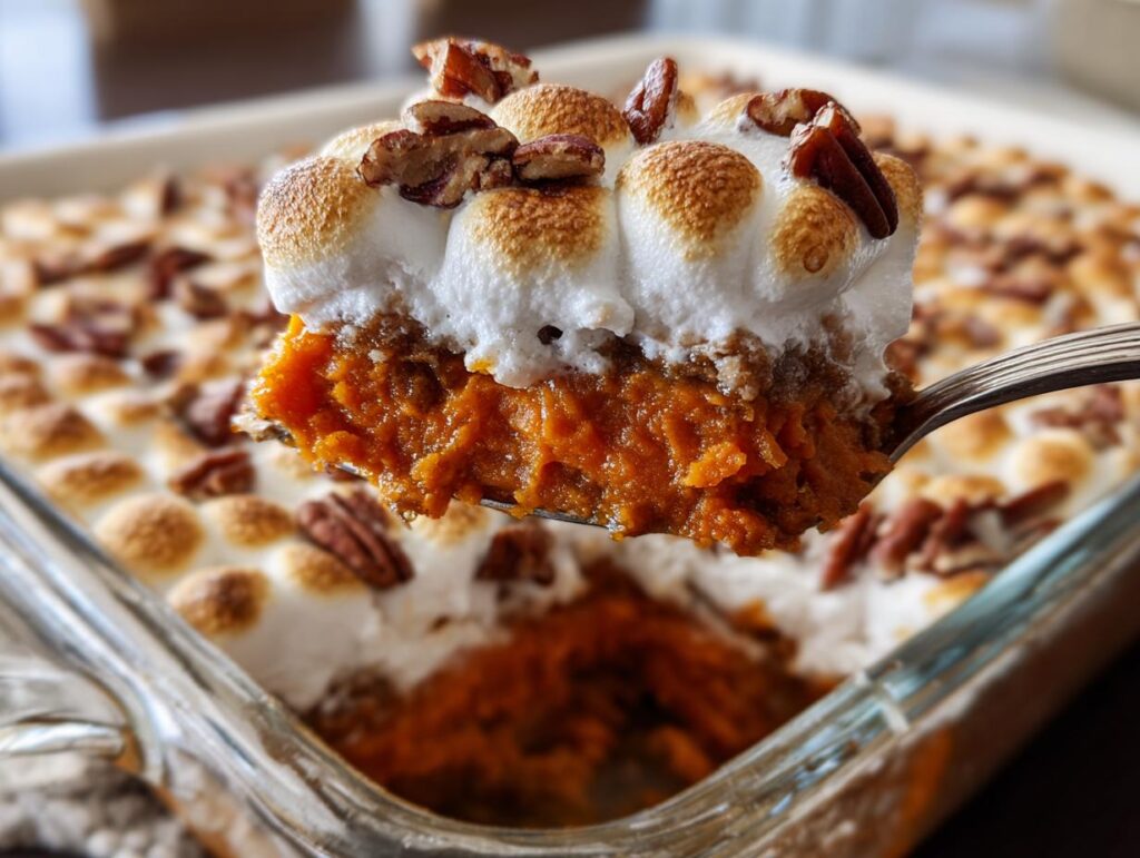 Marshmallow Pecan Sweet Potato