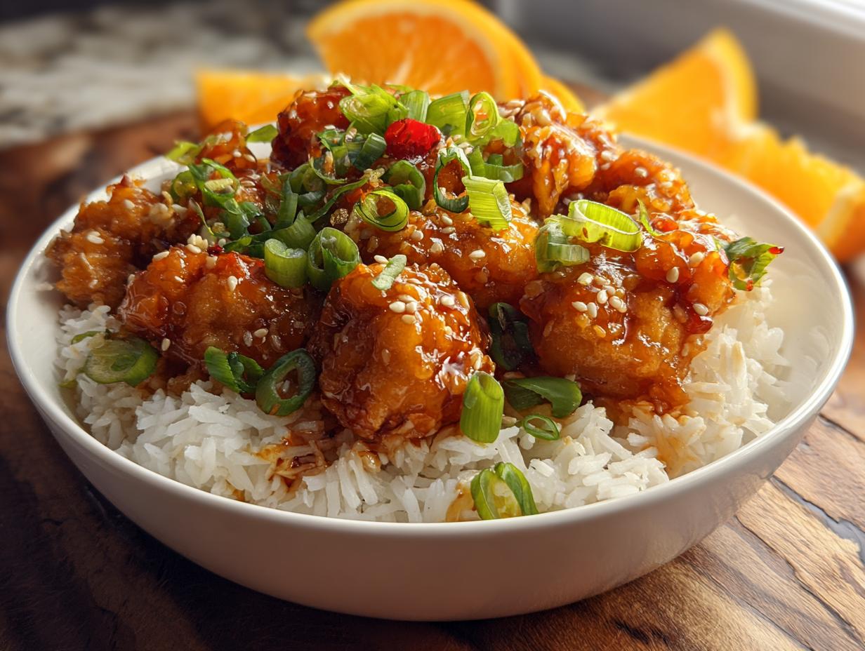 Amazing Orange Chicken: 2 Secrets for Perfect Crisp - Orange Chicken - additional detail