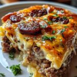 Pancake Beef Sausage Casserole