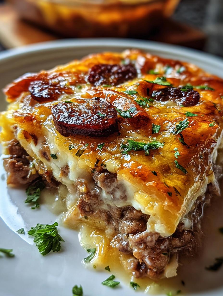 Pancake Beef Sausage Casserole