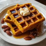 Pumpkin Spice Vegan Waffles