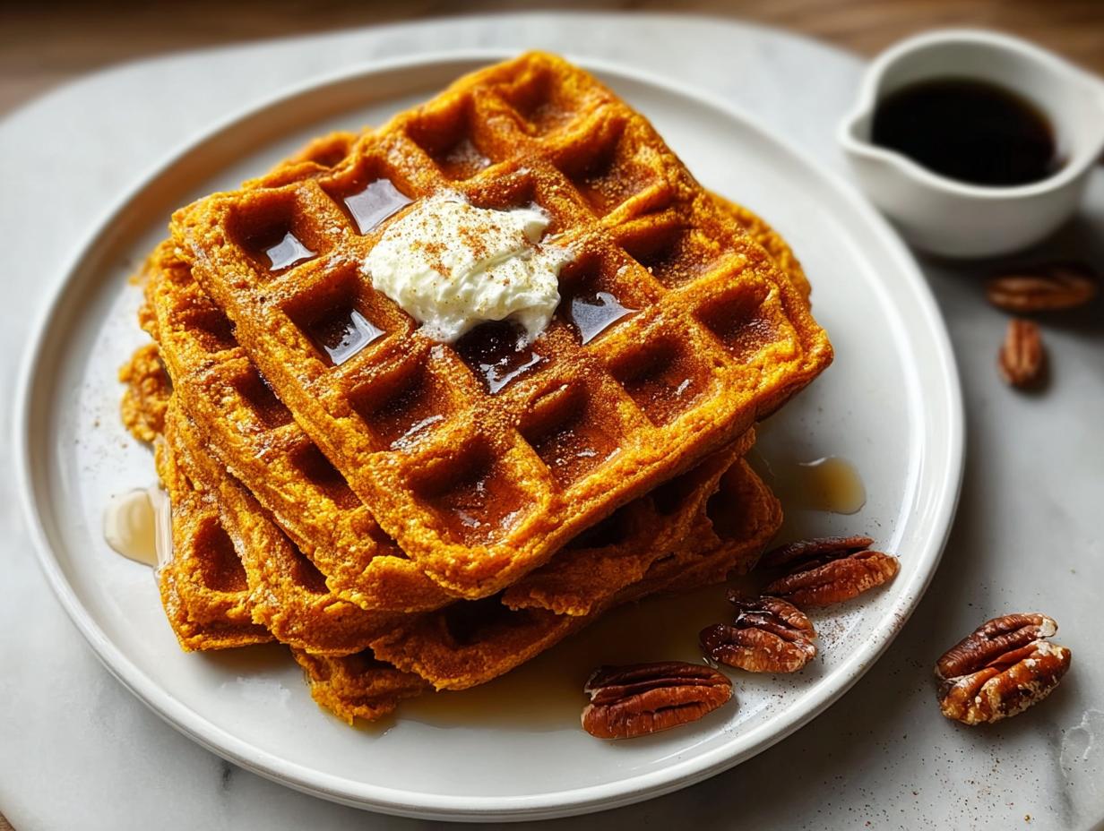Pumpkin Spice Vegan Waffles: Amazingly Easy Recipe - Pumpkin Spice Vegan Waffles - additional detail