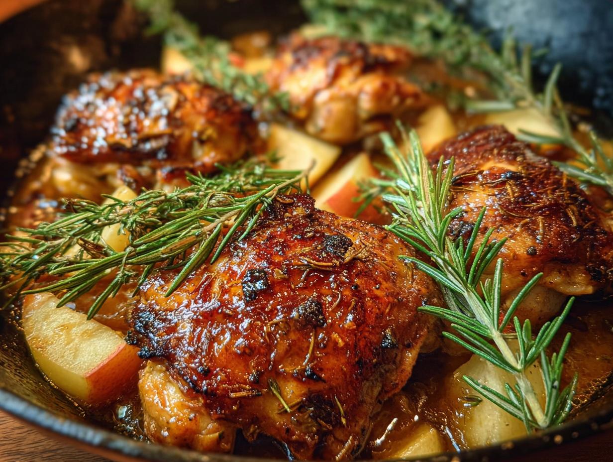 Rosemary Apple Cider Chicken Ingredients - Fresh rosemary and apple cider