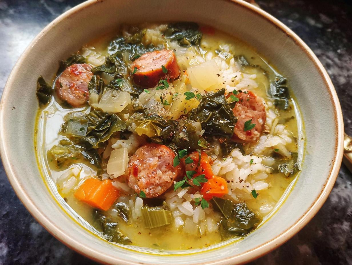 Rustic Turnip Green Soup: 1 Irresistible Bowl - Rustic Turnip Green Soup - additional detail