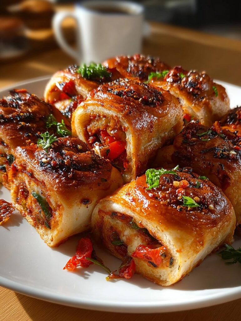 Savory Vegan Pizza Rolls