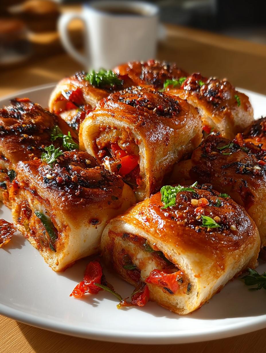 Savory Vegan Pizza Rolls