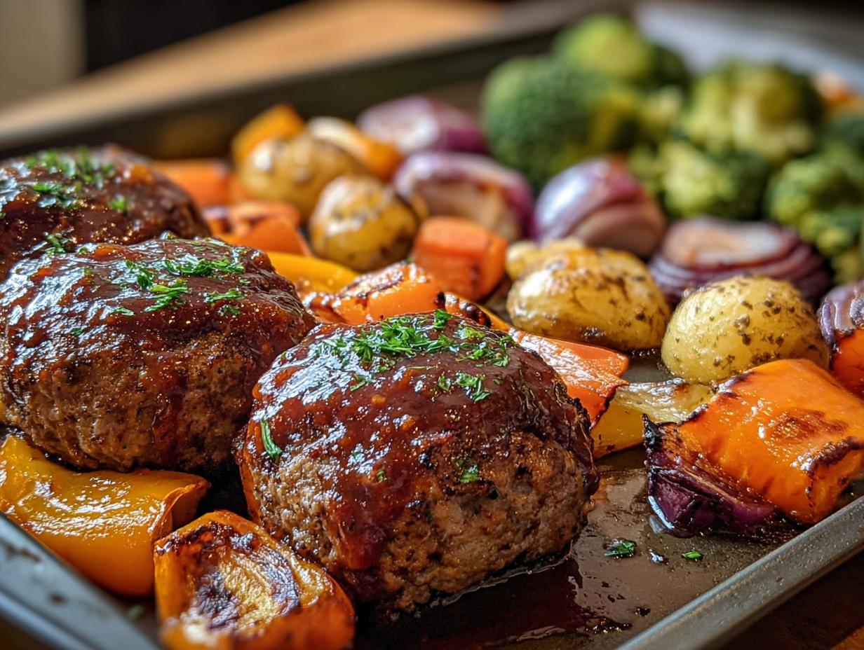 Sheet Pan Mini Meatloaf: Astonishingly Easy Dinner - Sheet Pan Mini Meatloaf - additional detail