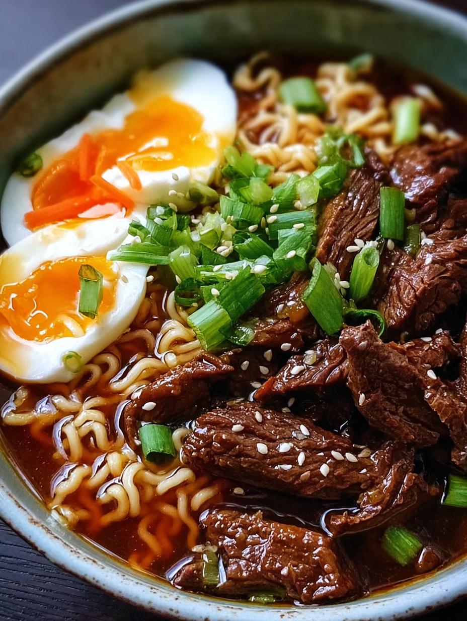 Slow Cooker Beef Ramen