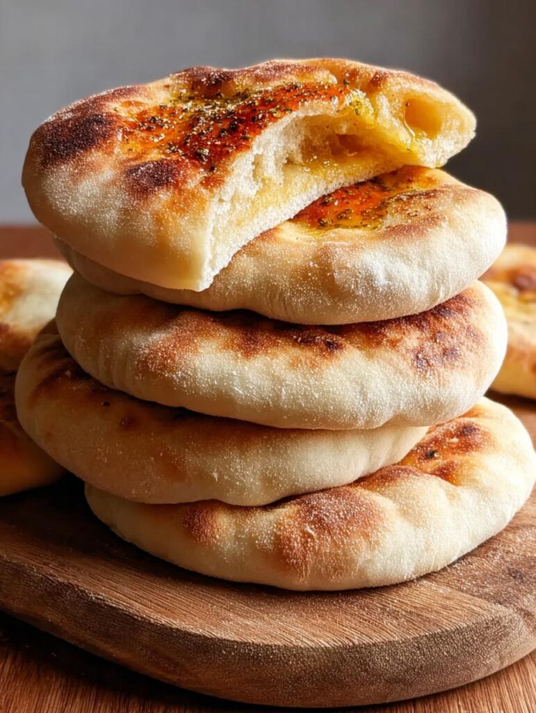 Soft Lebanese Khubz Bread