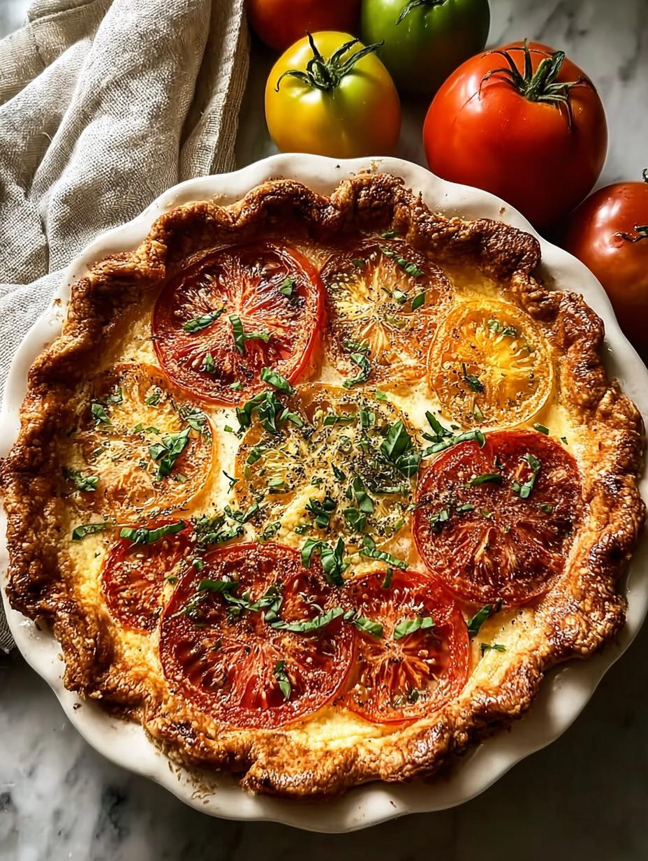 Southern Vegan Tomato Pie: A Blissful Bite - Southern Vegan Tomato Pie - additional detail