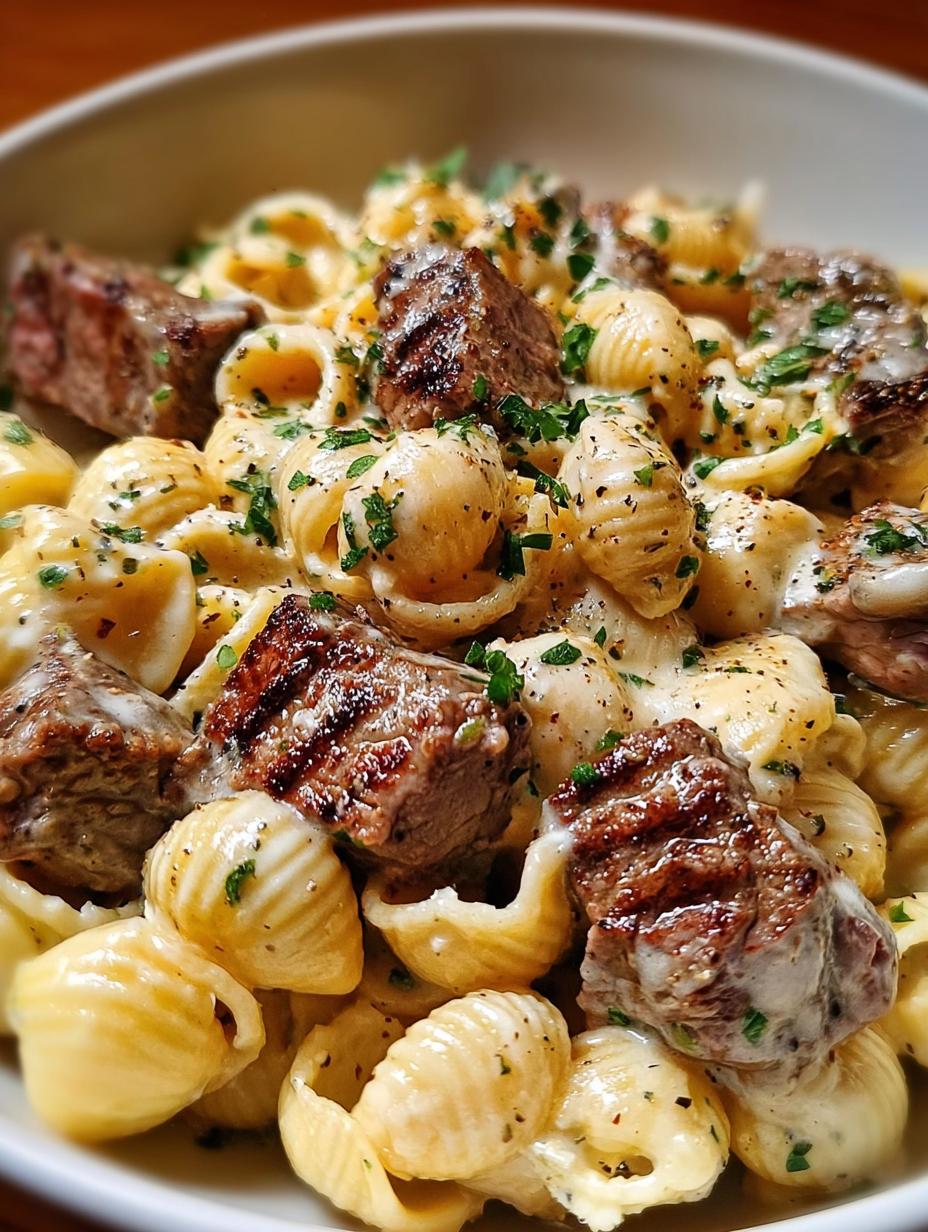 Amazing Steak Bites Shell Pasta in 30 Minutes - Steak Bites Shell Pasta - additional detail