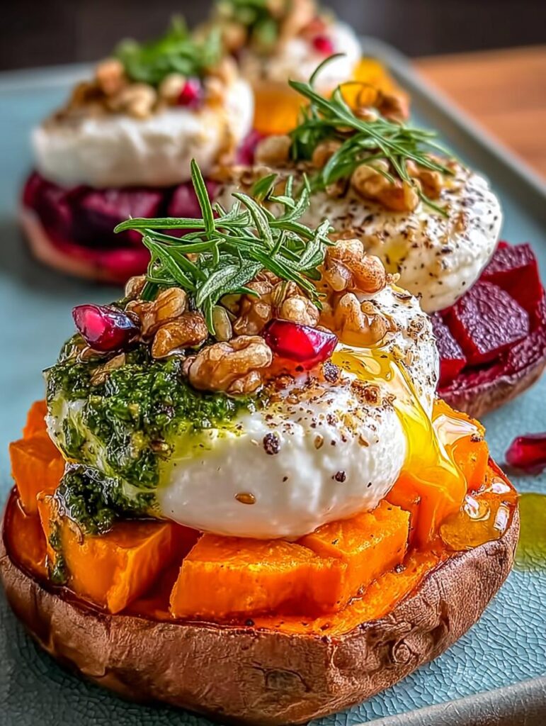 Sweet Potatoes with Burrata