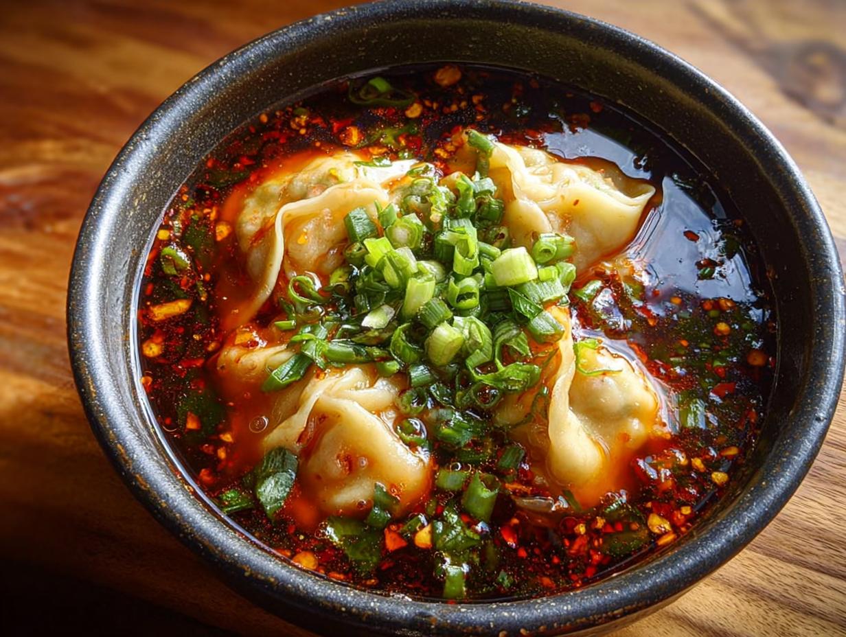 Szechuan Style Spicy Dumpling: Bold Flavor - Szechuan Style Spicy Dumpling - additional detail