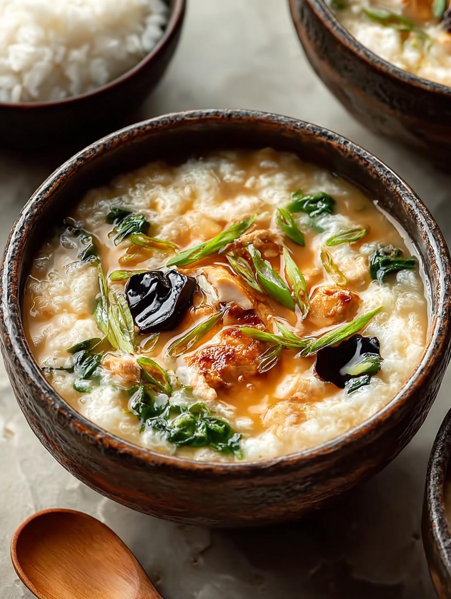 Tonyuu Zosui Japanese Soy dish served in a bowl with green onions