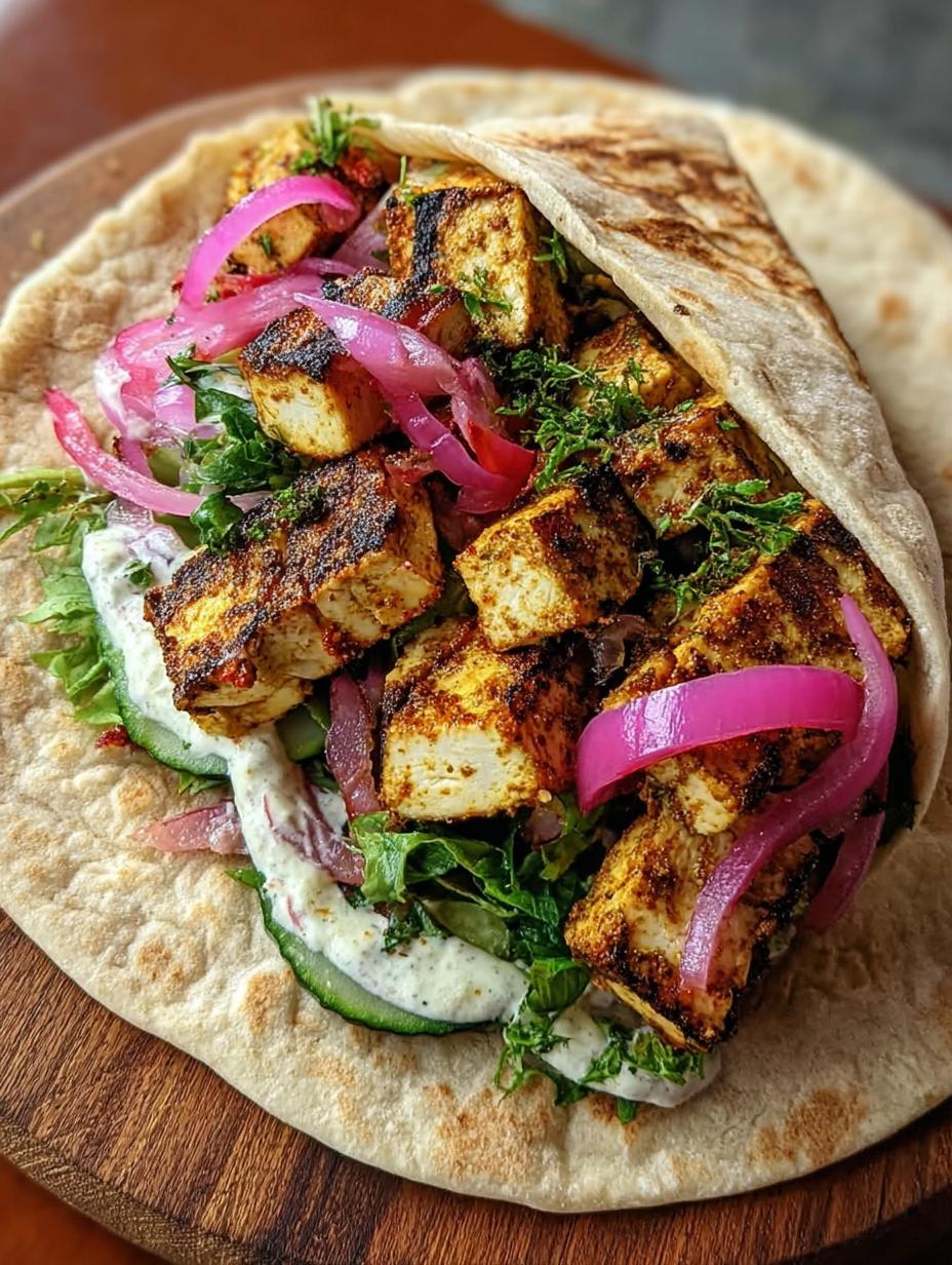 Tofu Greek Souvlaki Wrap: Amazing Flavor! 6 Tofu Greek Souvlaki Wrap: Amazing Flavor! - Vegan Greek Souvlaki Wrap - main visual representation