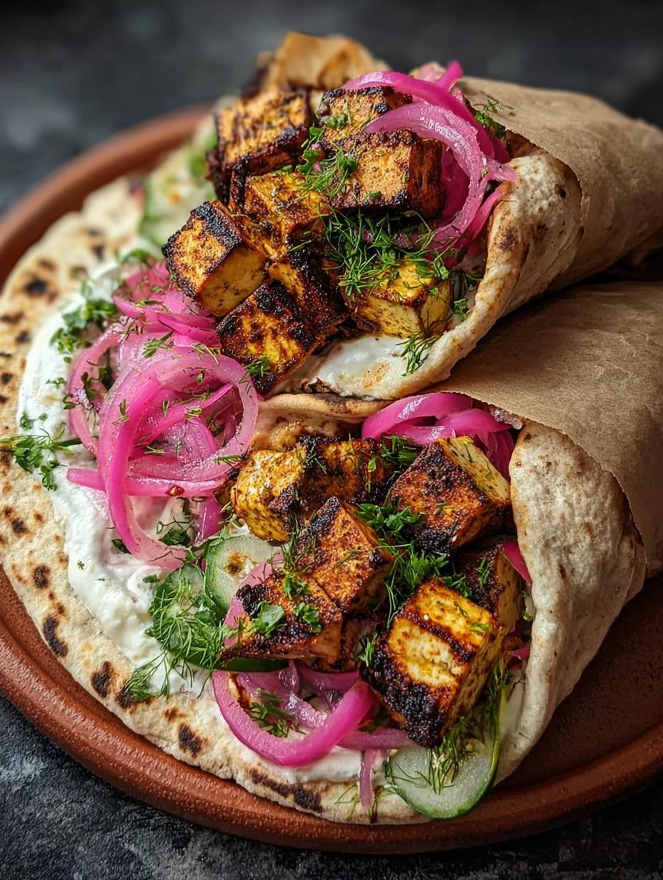 Vegan Greek Souvlaki Wrap
