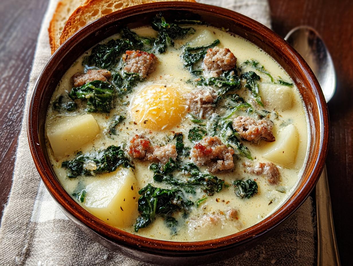 Zuppa Toscana Soup: Delicious 1-Hour Comfort - Zuppa Toscana Soup - final plated dish