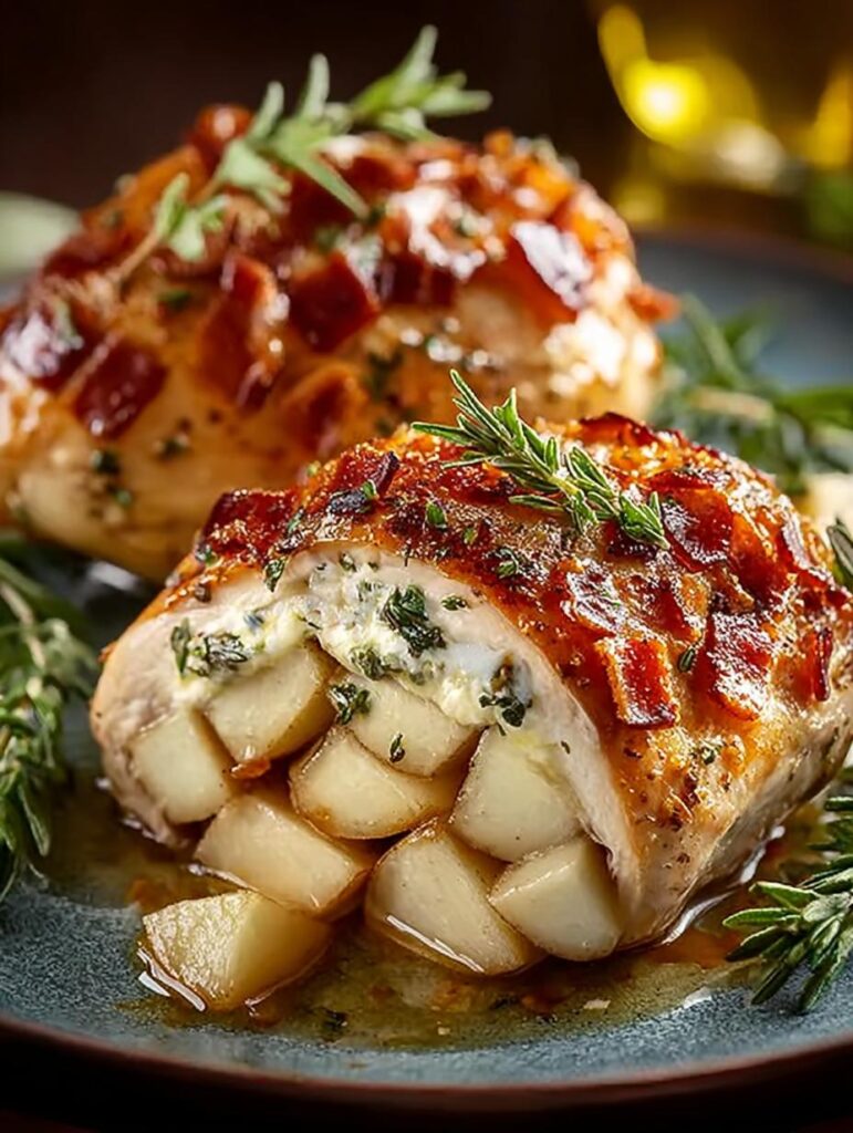 Apple Brie Stuffed Chicken