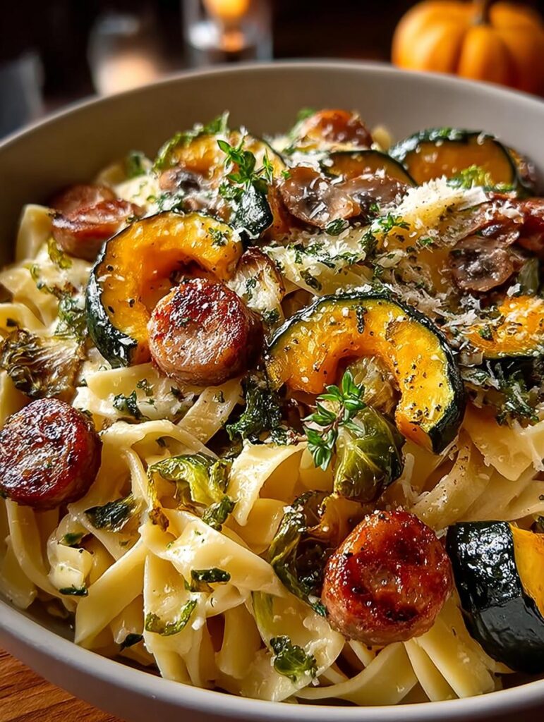 Autumn Sausage Pasta Squash