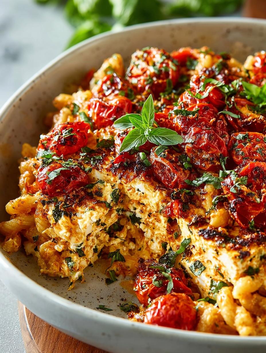 Baked Feta Pasta with Cherry Tomatoes: A Creamy Delight - Baked Feta Pasta with - main visual representation