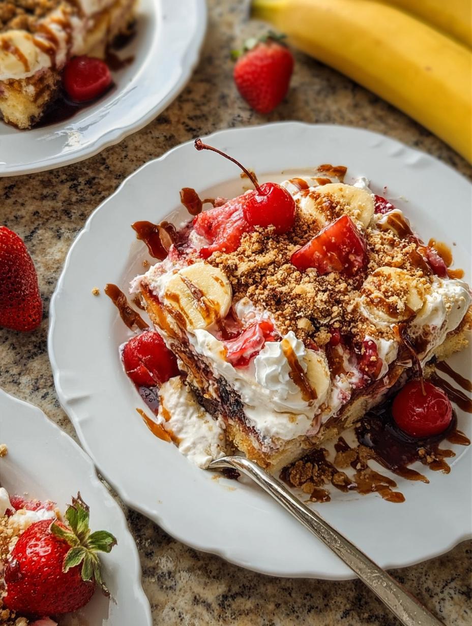 Banana Split Dump Cake