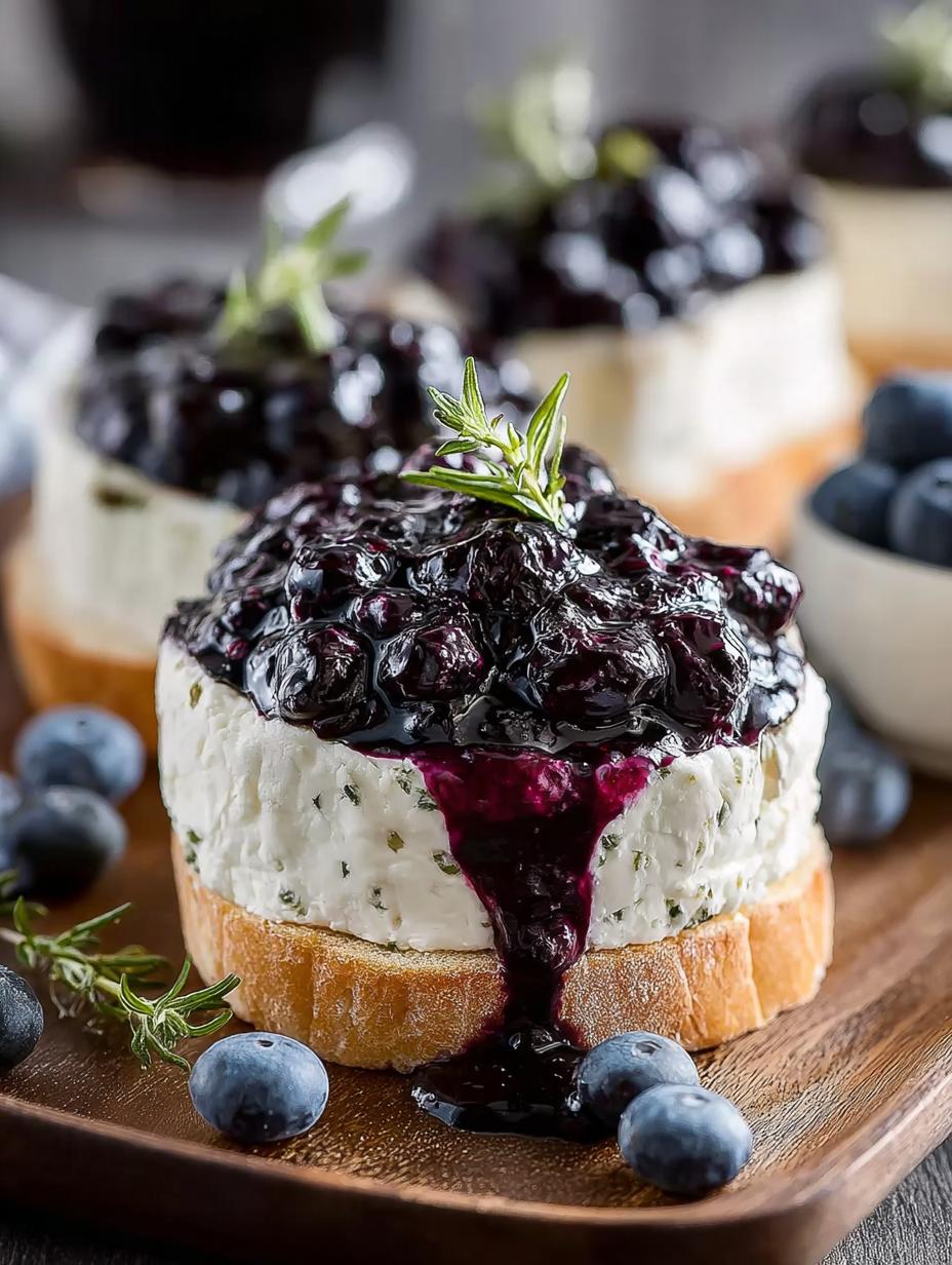 Delicious Blueberry Balsamic Goat Cheese Appetizer - Blueberry Balsamic Goat Cheese - main visual representation