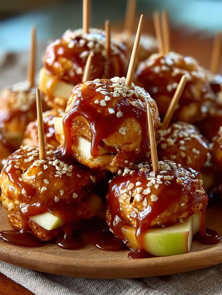 Caramel Apple Pretzel Bites
