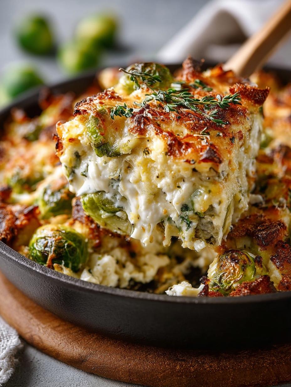 Cheesy Brussels Sprouts Casserole