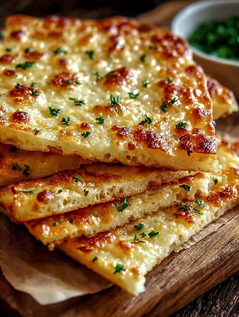 Cheesy Keto Garlic Flatbread