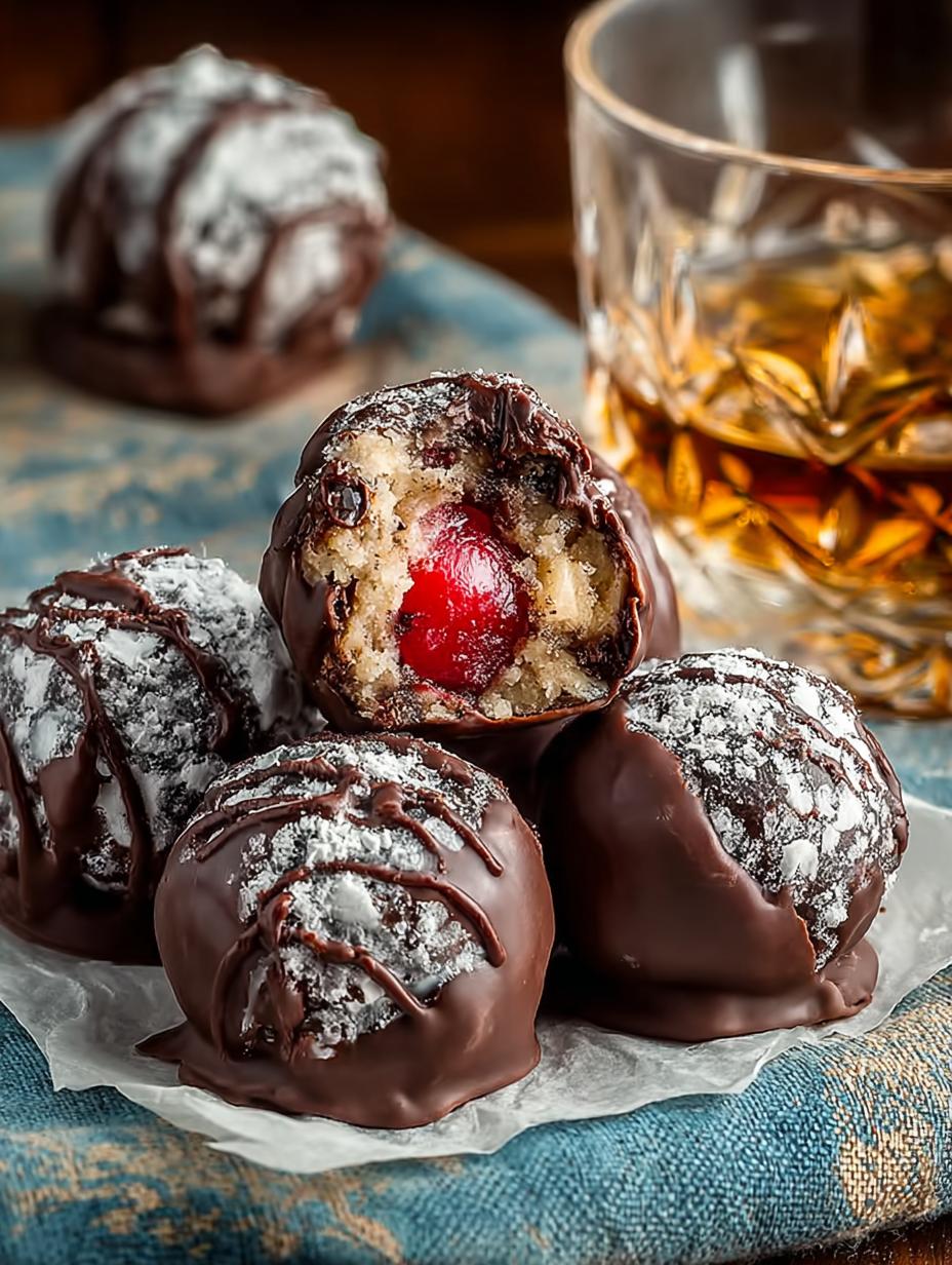 Delicious Cherry Bourbon Balls for Festive Treats - Cherry Bourbon Balls - additional detail