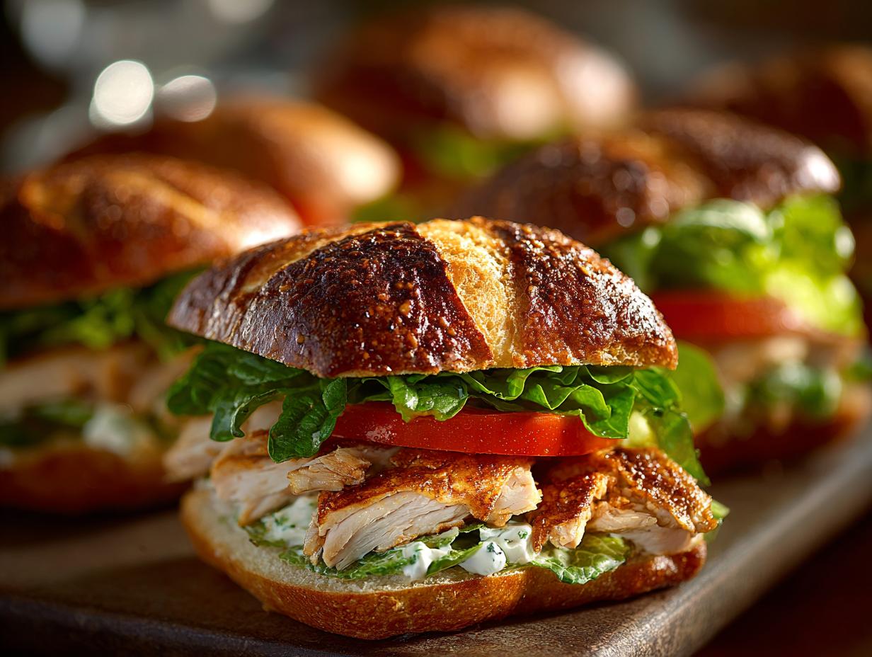 Crispy Chicken Caesar Sandwiches in 30 Minutes - Chicken Caesar Sandwiches - additional detail