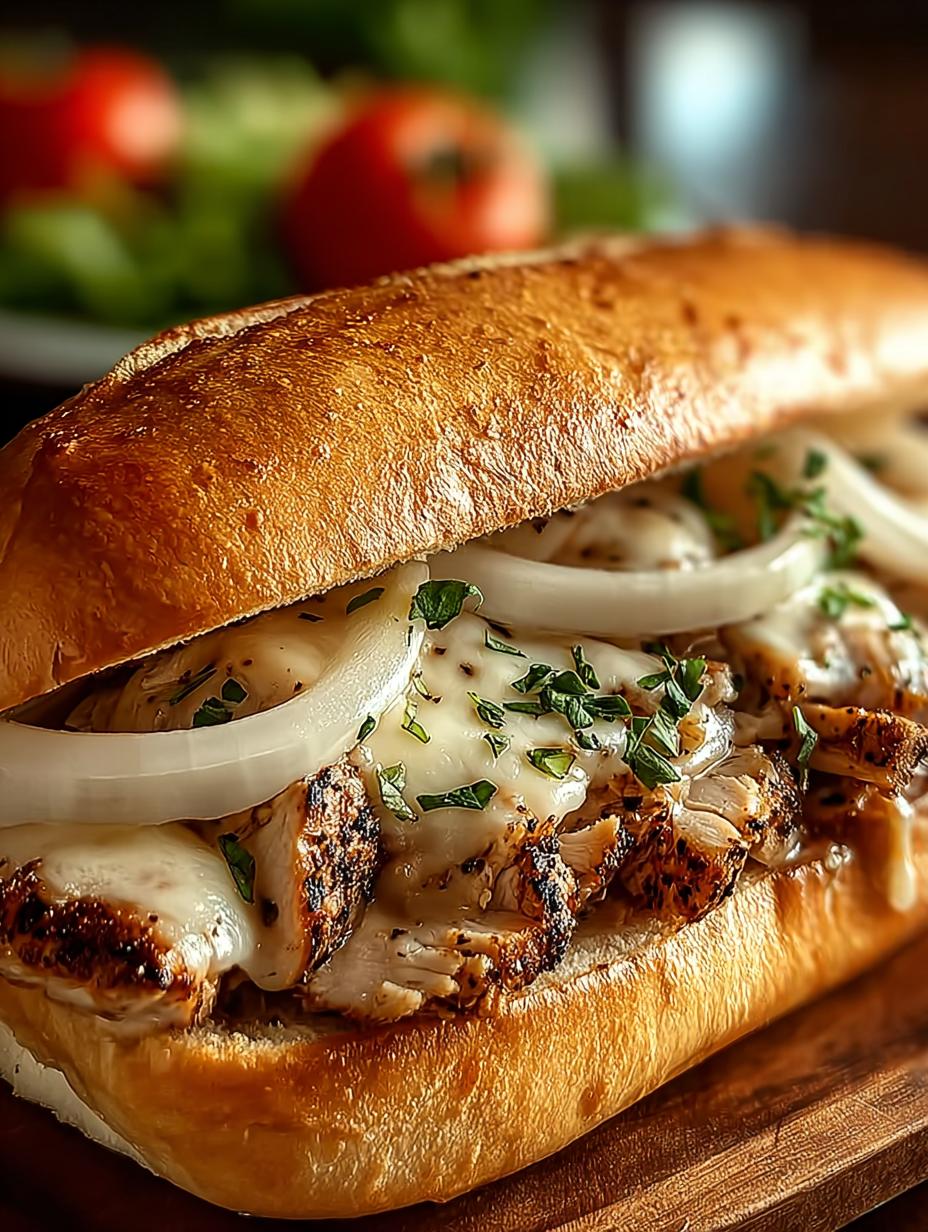 Irresistible Chicken Cheese Steak Sandwiches in 30 Minutes - Chicken Cheese Steak Sandwiches - main visual representation