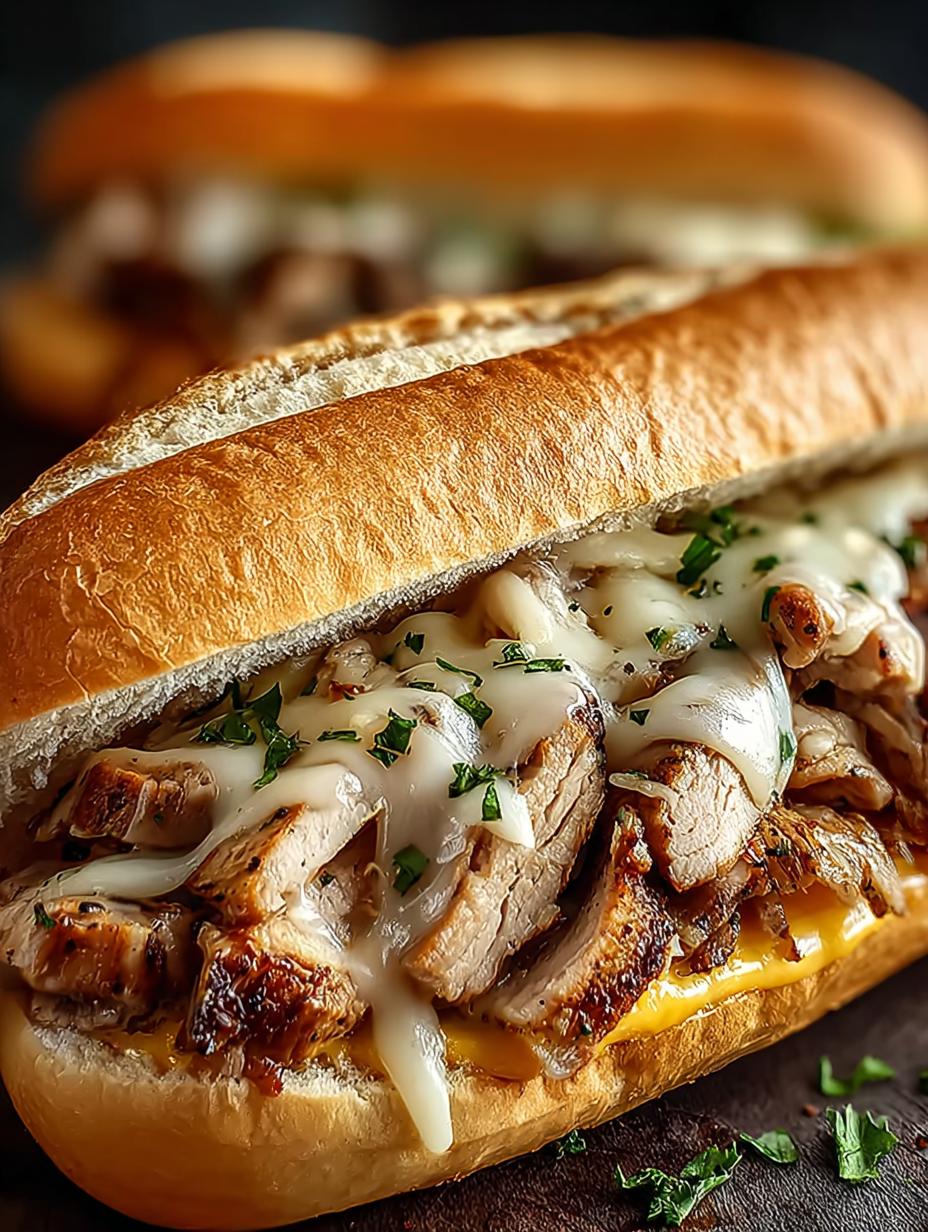 Chicken Cheese Steak Sandwiches
