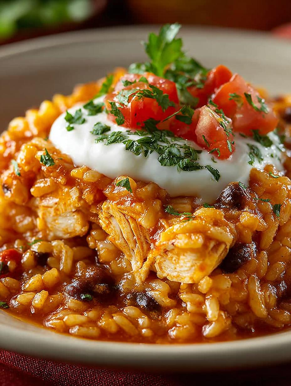 Chicken Enchilada Rice Casserole