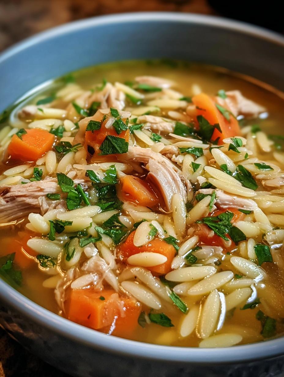 Amazing Chicken Noodle Orzo Soup in 30 Mins 8 Amazing Chicken Noodle Orzo Soup in 30 Mins - Chicken Noodle Orzo Soup - additional detail