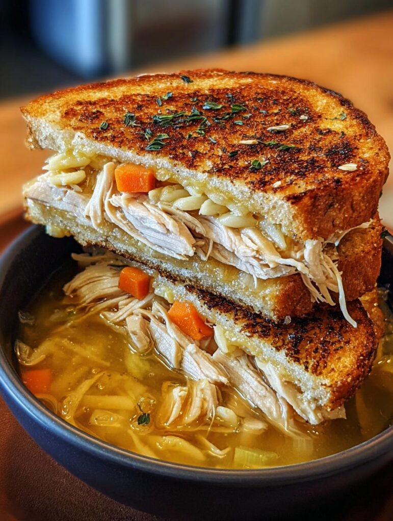 Chicken Noodle Soup Sandwich