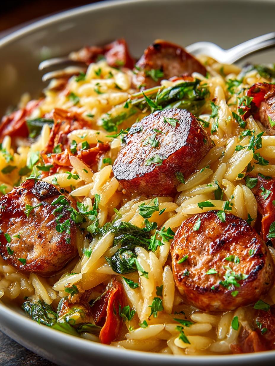 Chicken Sausage Orzo