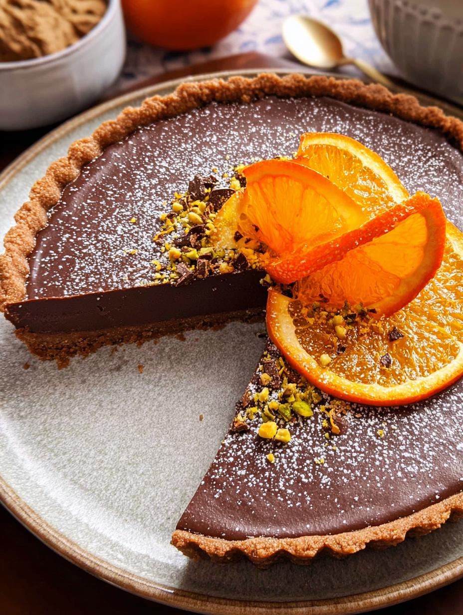 Sensational Chocolate Orange Tart Magic - Chocolate Orange Tart - additional detail