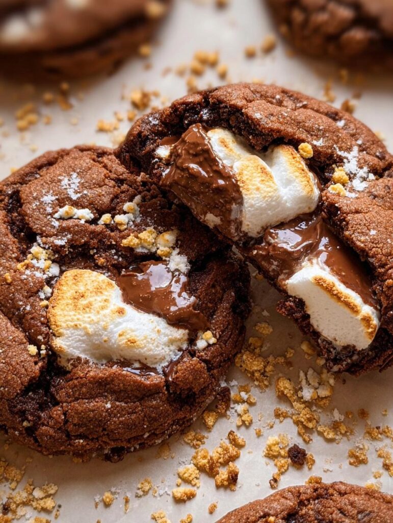 Chocolate Smores Cookies