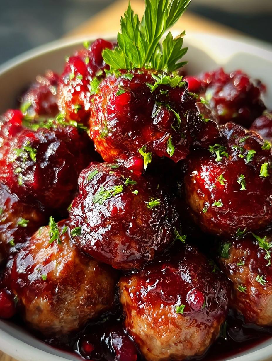 Christmas Cranberry Beef Meatballs: 15 Min Magic - Christmas Cranberry Beef Meatballs - additional detail
