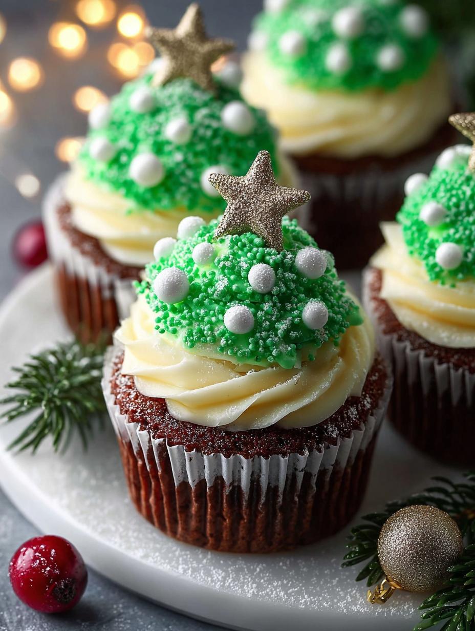 Delightful Christmas Tree Cupcakes for the Holidays - Christmas Tree Cupcakes - main visual representation