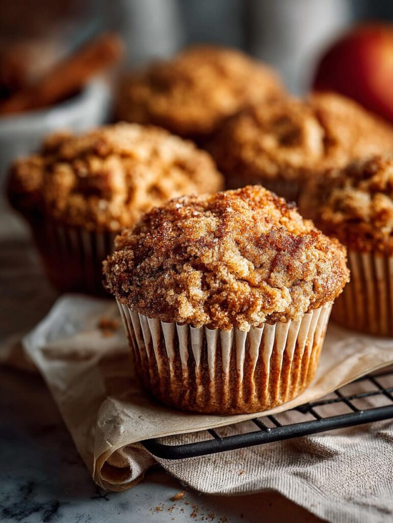 Cinnamon Apple Oatmeal Muffins
