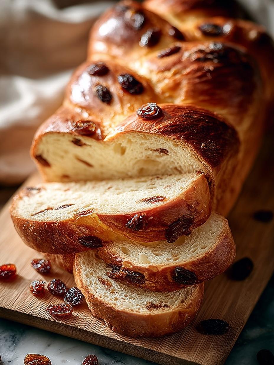 Delicious Cinnamon Raisin Challah Bread Recipe for Breakfast - Cinnamon Raisin Challah Bread - additional detail