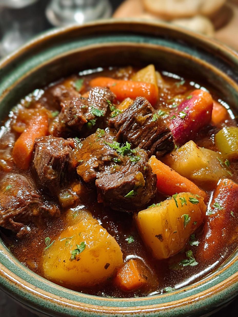 Comforting Crockpot Beef Stew: 1 Pot Magic - Comforting Crockpot Beef Stew - additional detail