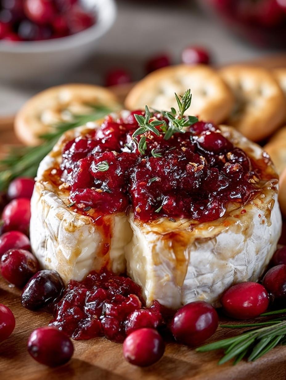 Delicious Cranberry Baked Brie Appetizer for Gatherings - Cranberry Baked Brie Appetizer - main visual representation