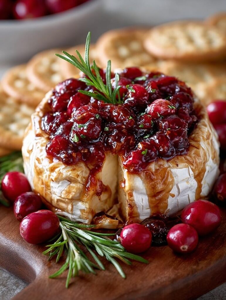 Cranberry Baked Brie Appetizer