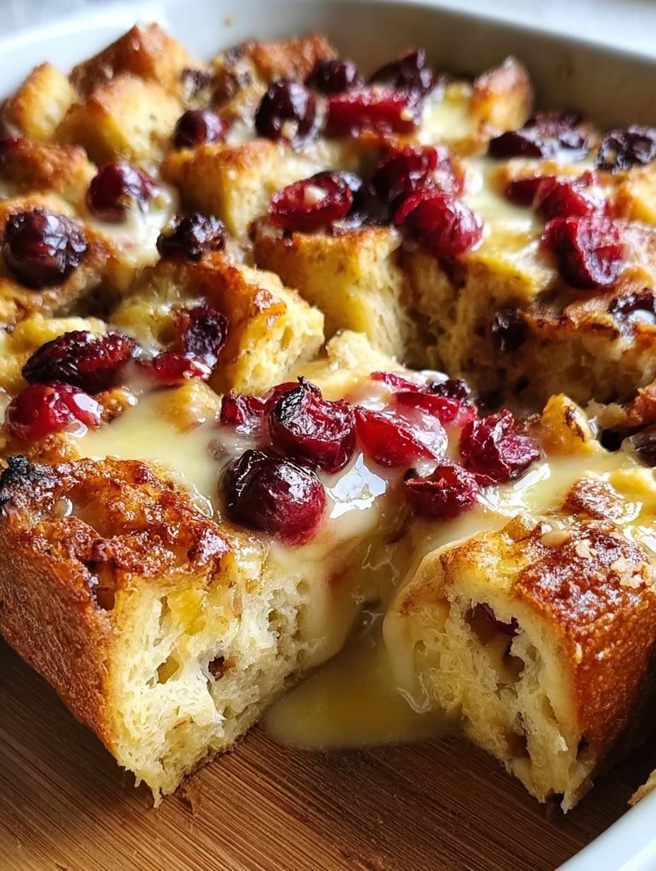 Cranberry Bread Pudding Vanilla: 1 Cozy Comfort Dish - Cranberry Bread Pudding Vanilla - additional detail