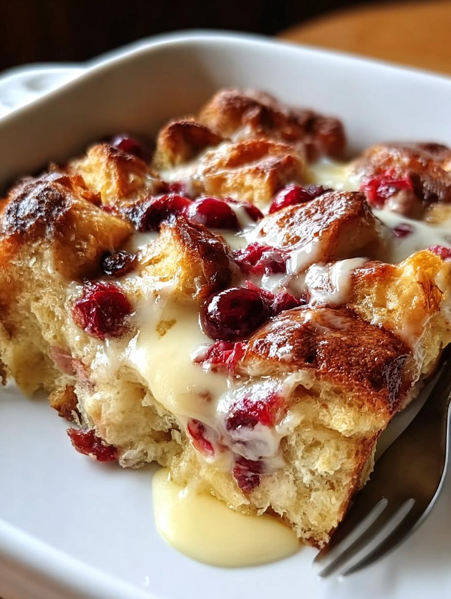 Cranberry Bread Pudding Vanilla